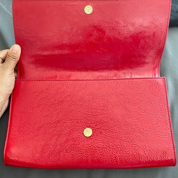 SAINT LAURENT Belle De Jour Clutch Red - Picture 11 of 11